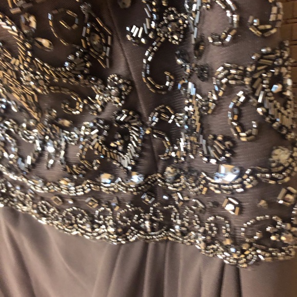 Montage mocha evening gown - Picture 6 of 8